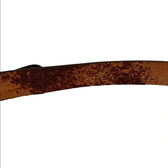 Genuine Leather and Animal Hair Hide Belt - Picture 4 of 10